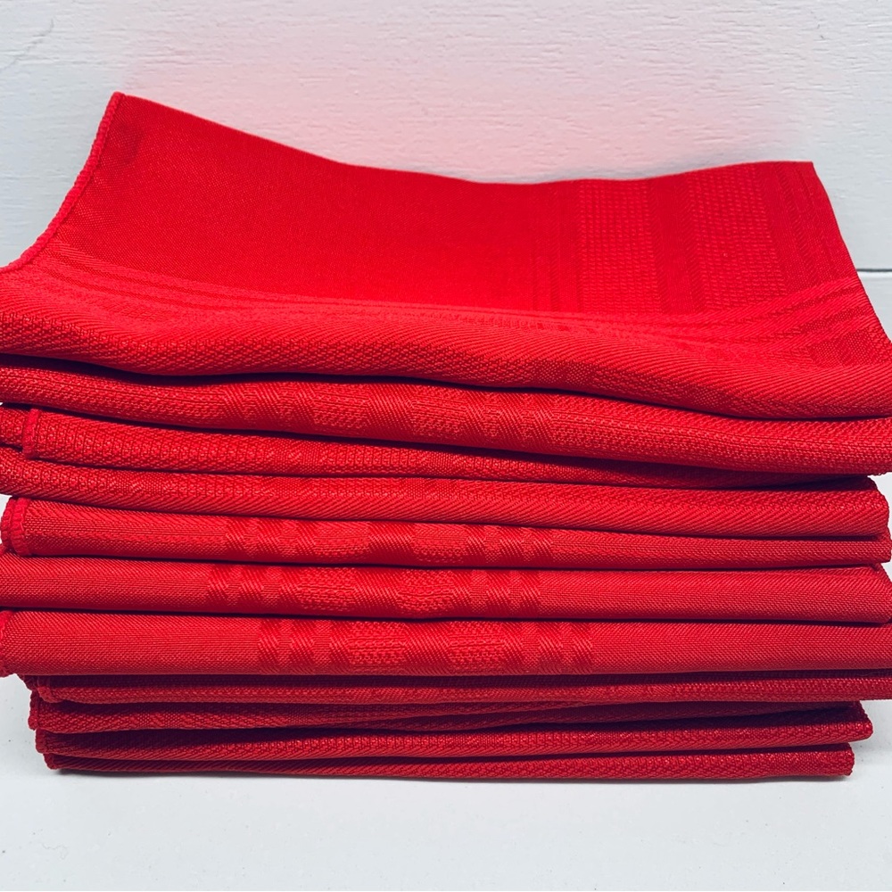12 Red 17" x 17" Napkin Set - Picture 3 of 5